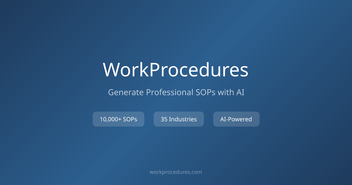Work Procedures Software